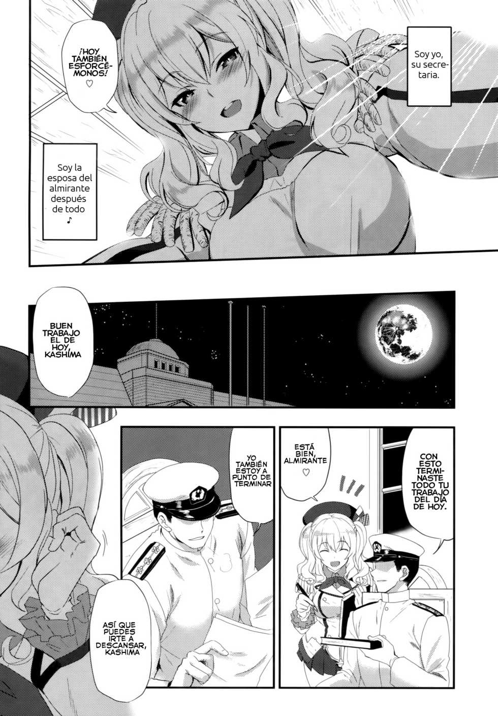 (C89) [INFINITY DRIVE (Kyougoku Shin)] Watashi, Teitoku-san no Oyome-san desu kara♪ (Kantai Collection -KanColle-) [Spanish] [PHF] - Page 5