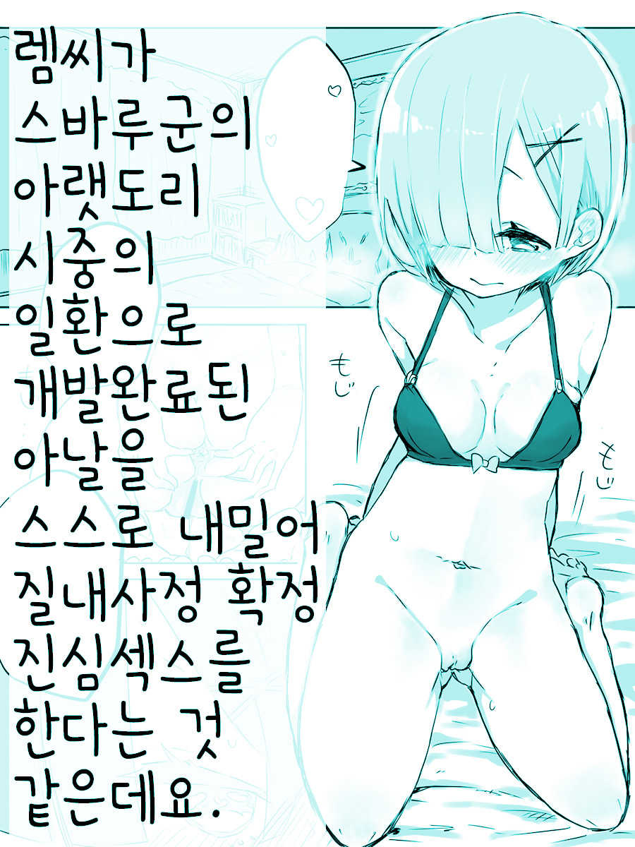 [Nikumanman] Rem-san ga Subaru-kun no Shimo no Osewa no Ikkan toshite (Re:Zero Kara Hajimeru Isekai Seikatsu) [Korean] [Digital] - Page 1