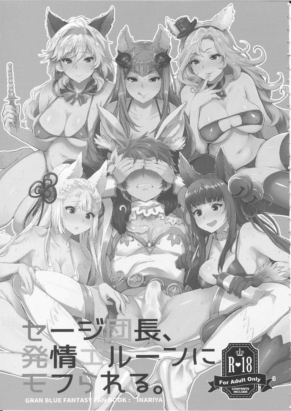 (SC2016 Summer) [Inariya (Inari)] Sage Danchou, Hatsujou Elune ni Mofurareru. (Granblue Fantasy) - Page 2