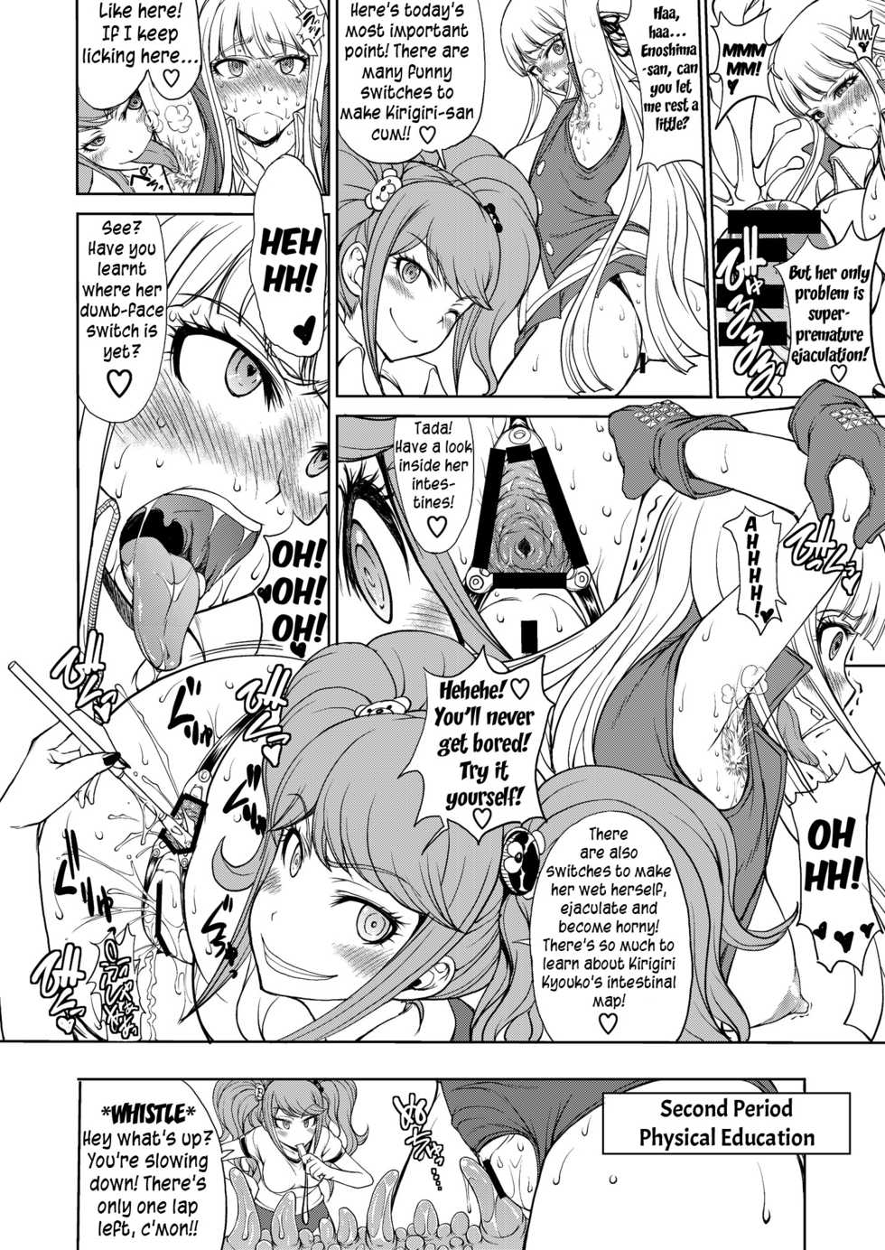 (C85) [Majimadou (Matou)] Enoshima Sensei no Chou Zetsubouteki Zecchou Jugyou (Danganronpa) [English] {Less Censored Version} - Page 7