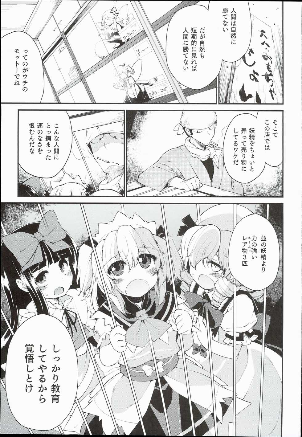 (C90) [IncluDe (Foolest)] SLS! Kawaii Yousei o Onahole ni Shiyou (Touhou Project) - Page 3