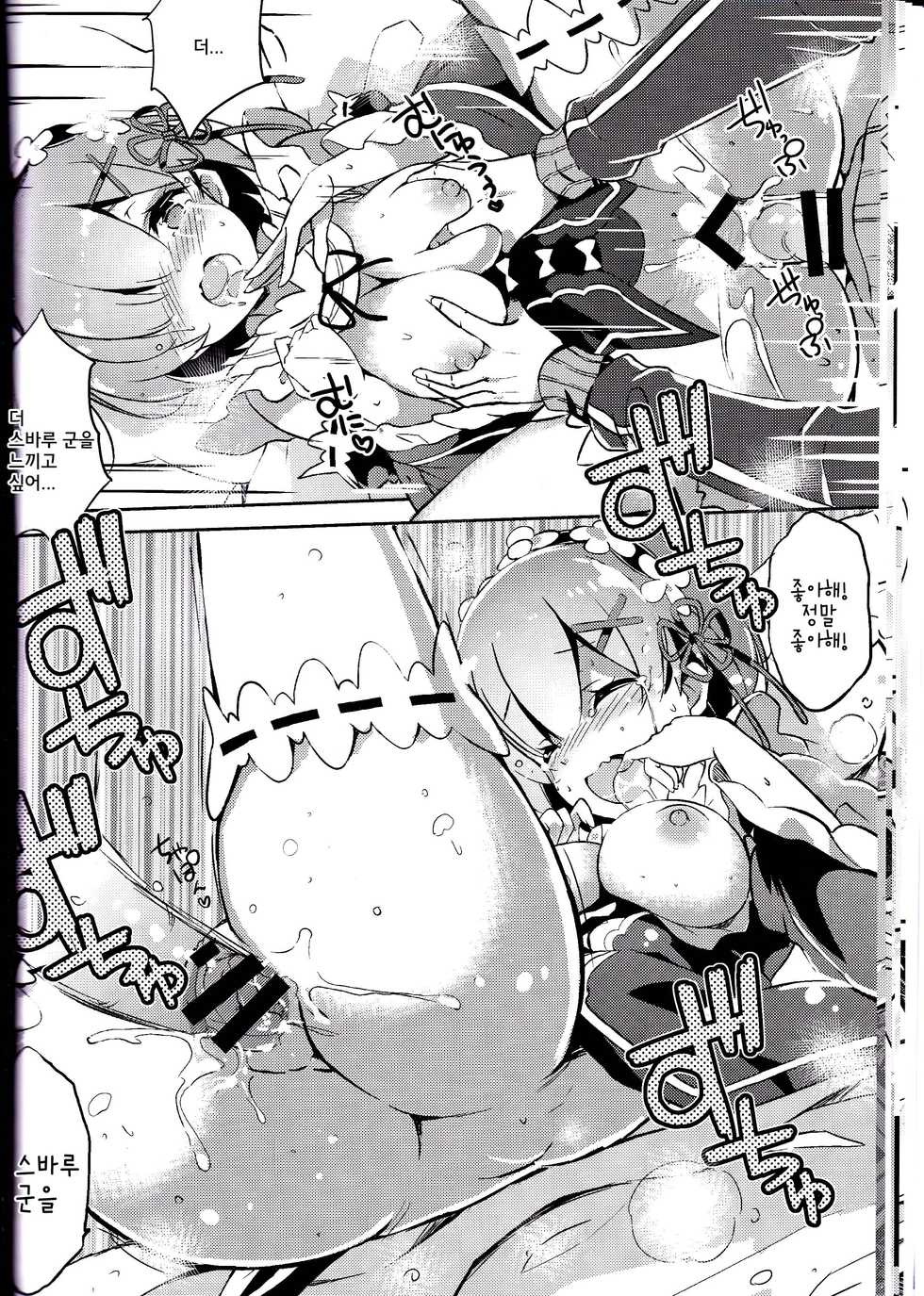 (C90) [odin (Kurokawa izumi)] Rem no Kawaisa mo Onigakatteiru (Re:Zero kara Hajimeru Isekai Seikatsu) [Korean] - Page 14
