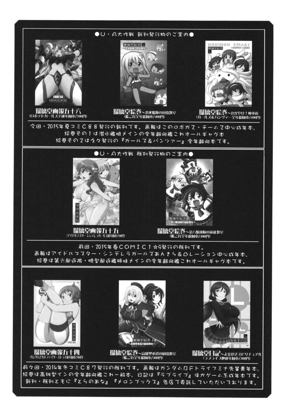 (C88) [UA Daisakusen (Harada Shoutarou)] Ruridou Gahou CODE:56 + Kaijou Genteibon (Robot Girls Z) - Page 32