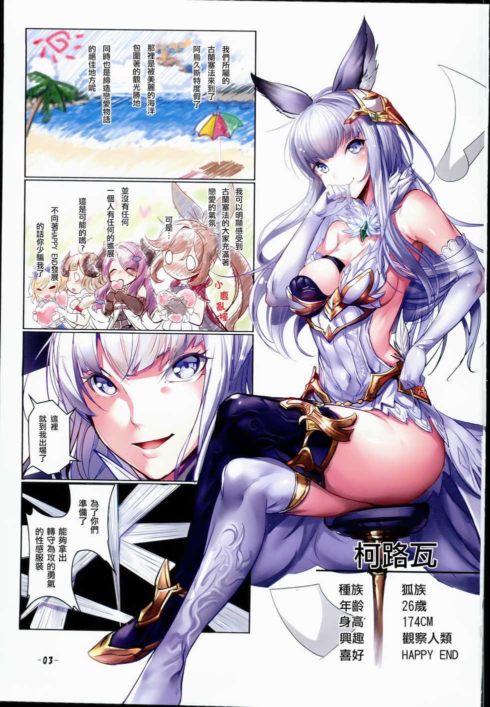 (C90) [Ikaring (Ajishio)] Korwa-san no Chissana Mizugi de H ni Hatsujousuru Kikuudan (Granblue Fantasy) [Chinese] [无毒汉化组] - Page 2