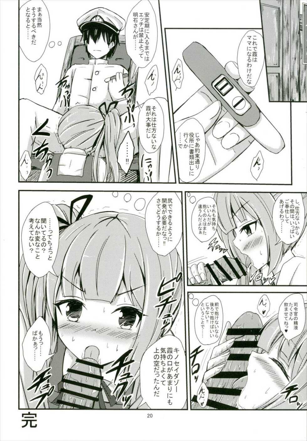 (C90) [Aiirosakura (Aikawa Ryou)] Kasumi ga Mama ni Naru Hi (Kantai Collection -KanColle-) - Page 21