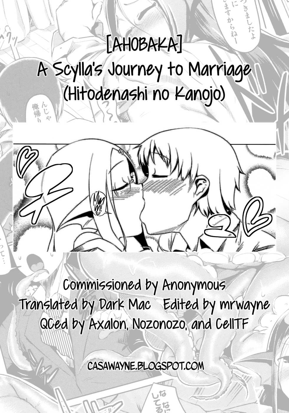 [AHOBAKA] Scylla na Kanojo no Konkatsu Jijou | A Scylla's Journey to Marriage (Hitodenashi no Kanojo) [English] =Dark Mac + CW= - Page 26