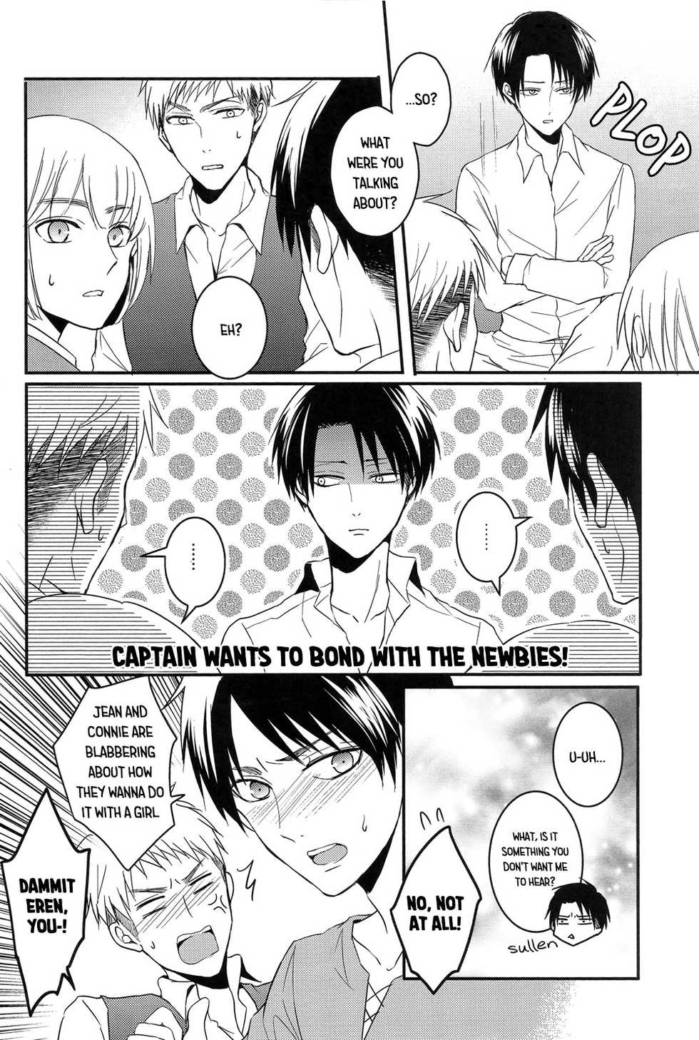 (C85) [UNAP! (Maine)] Shinpei no Dokusen yoku ga tsuyo sugite komaru. | The Newbie's Desire to Monopolize is Just Too Strong (Shingeki no Kyojin) [English] [milleandra-nebula] - Page 5
