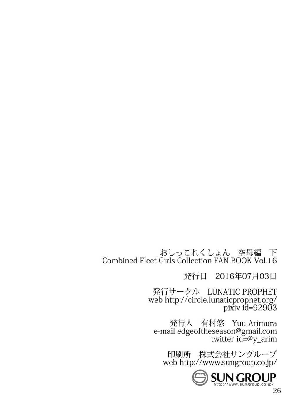 (SC2016 Summer) [LUNATIC PROPHET (Arimura Yuu)] Oshikkollection Kuubo Hen Ge (Kantai Collection -KanColle-) - Page 25