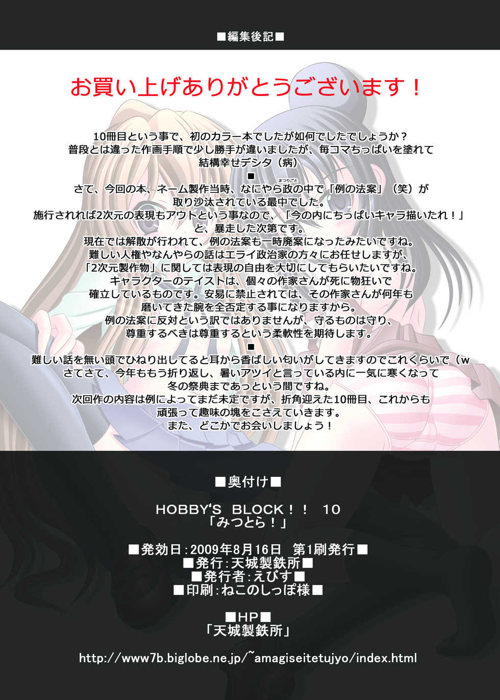 [Amagi an Ironworks (Ebisu)] HOBBY'S BLOCK!! 10 MitsuTora! (Various) [Digital] - Page 17