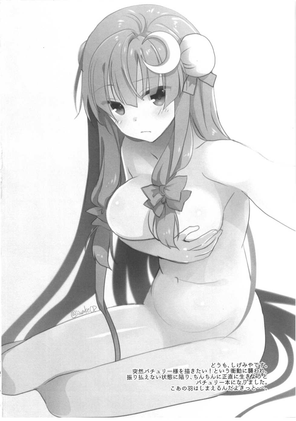 (Reitaisai 13) [Iiwake-Gaisya (Shigemiya Kyouhei)] Fuwa Fuwa Patchouli-sama (Touhou Project) - Page 4