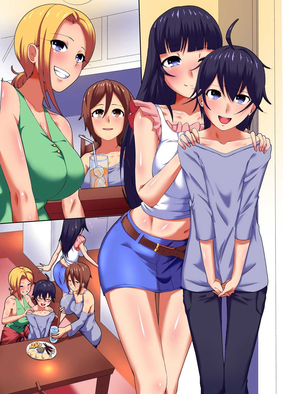 [NCP (Meria)] Inkansen ~ Mote-kei Ane to Gal-tomo ga Inran Virus ni Kansen Shite Bitchi Hentai 4P Hame Houdai - Page 28