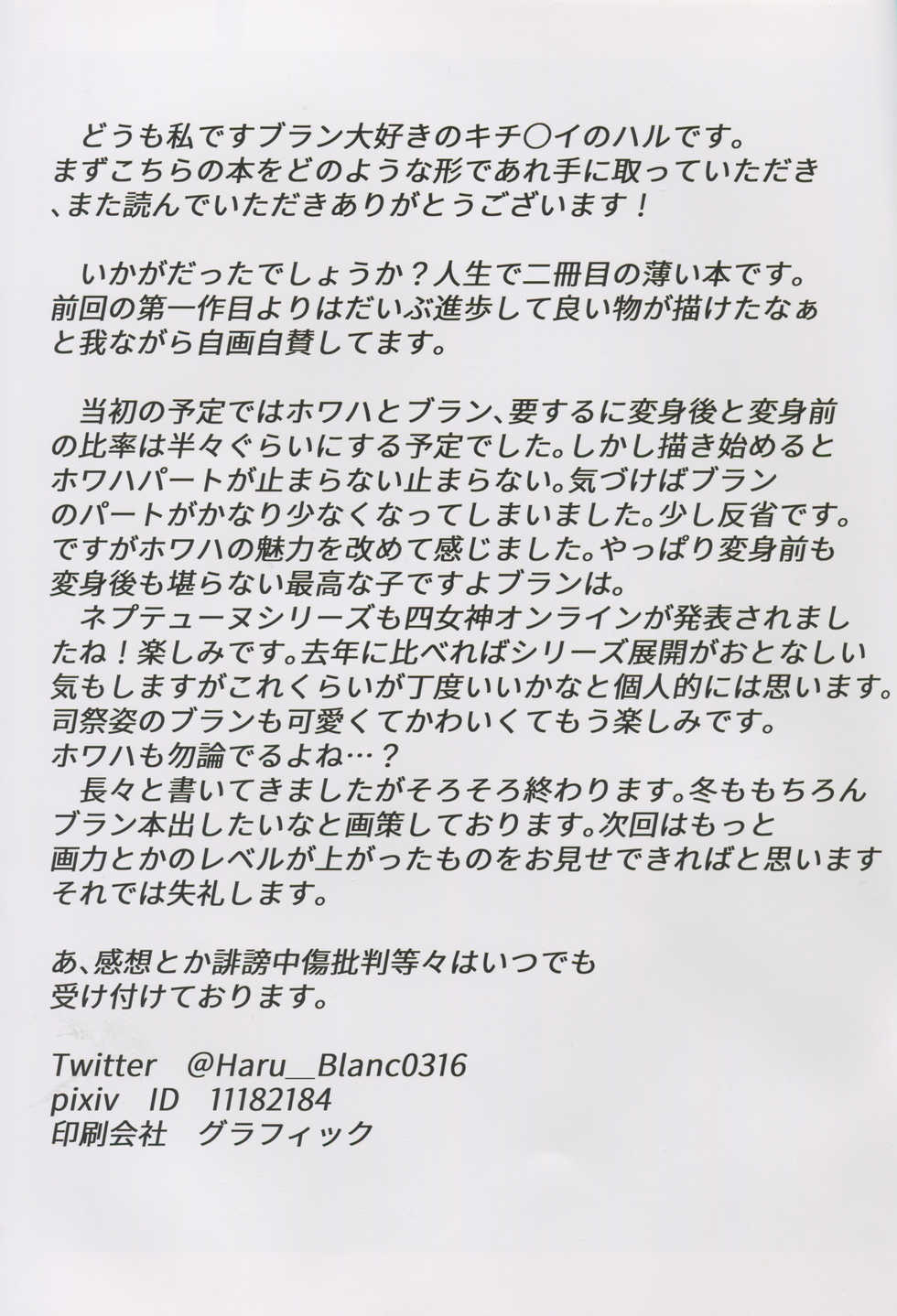(C90) [Yumemiru Shiro (Haru)] Megami na Koibito (Hyperdimension Neptunia) - Page 20