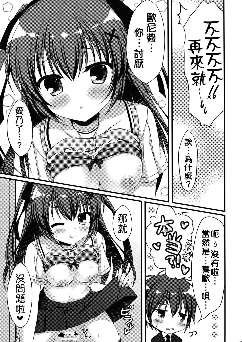 (C90) [Allegro Mistic, Egoistic Honey (Takano Yuki, Hadumi Rio)] Onii-chan! H nano wa Ikemasen?! [Chinese] [oo君個人漢化] - Page 9