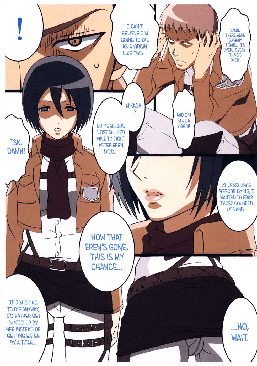 (C84) [LOST RARITIES (Takapiko)] JAN (Shingeki no Kyojin) [English] - Page 3