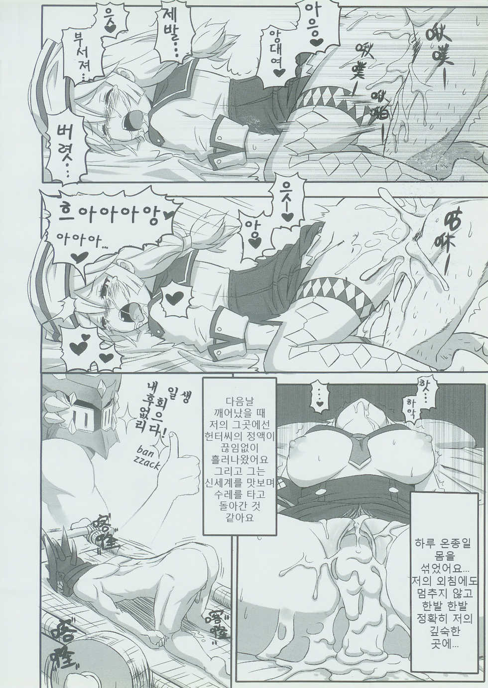 (PF17) [Seikan Nekoguruma (Zax)] Uketsuke Nikki (Monster Hunter) [Korean] [몬갤] - Page 19