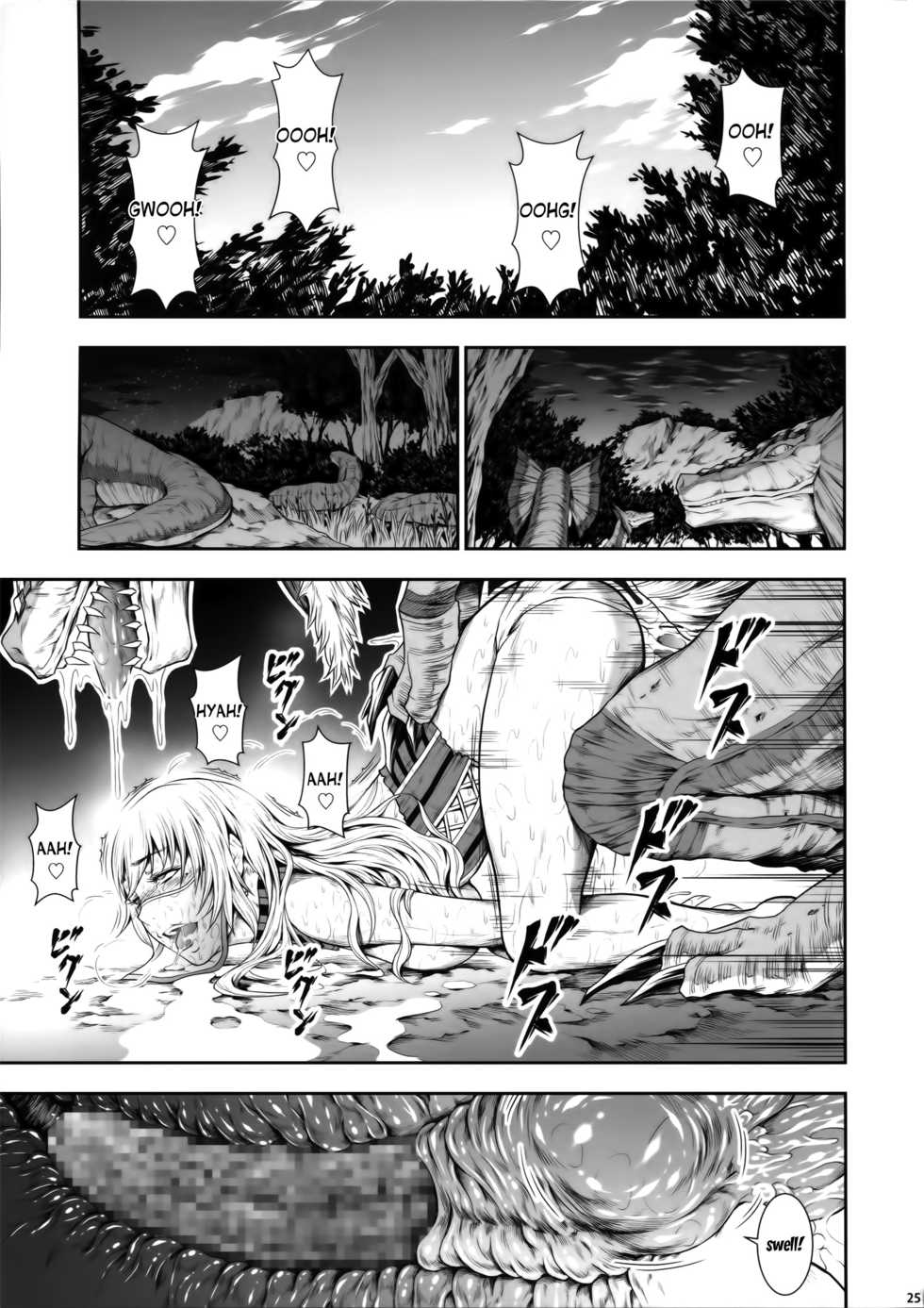 (C89) [Yokohama Junky (Makari Tohru)] Pair Hunter no Seitai vol.2-1 (Monster Hunter) [English] [desudesu] - Page 25