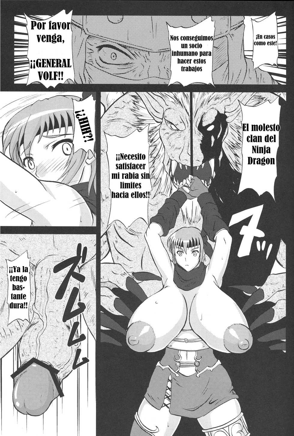 (C77) [Anglachel (Yamamura Natsuru)] Ninja Chichi Gyakuden (Dead or Alive, Ninja Gaiden) [Spanish] - Page 14