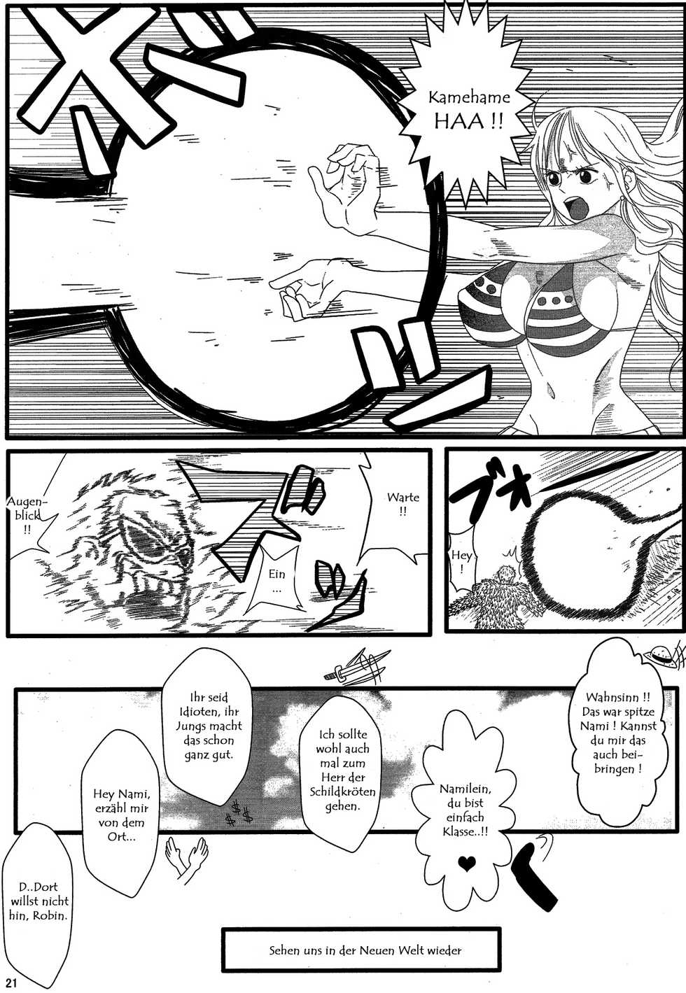 (C84) [Kairanban (Emine Kendama)] Benten Kairaku 24 Nami Nori Kame (One Piece, Dragon Ball) [German] - Page 20