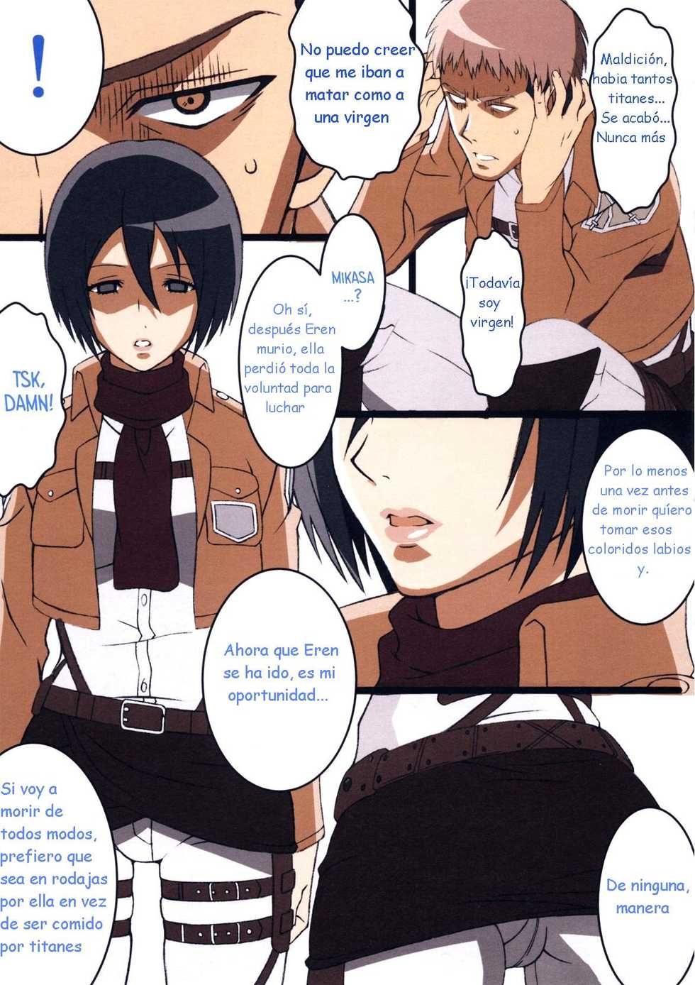 (C84) [LOST RARITIES (Takapiko)] JAN (Shingeki no Kyojin) [Spanish] [Saga13] - Page 2