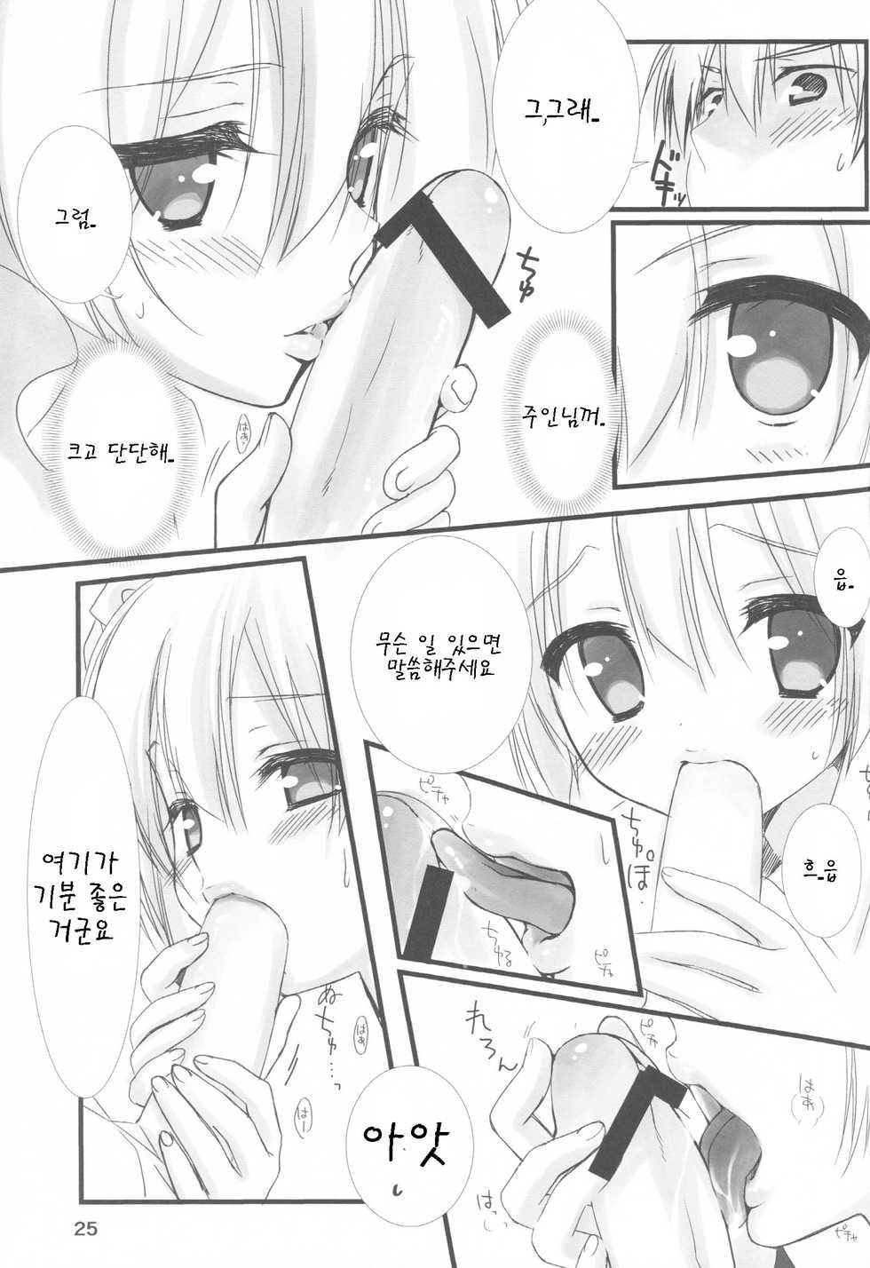 (C84) [Kuroneko-kan, Tyatsune (Muririn, Kobuichi)] Maid-san no Hon [Korean] [팀 아동복지부] - Page 25