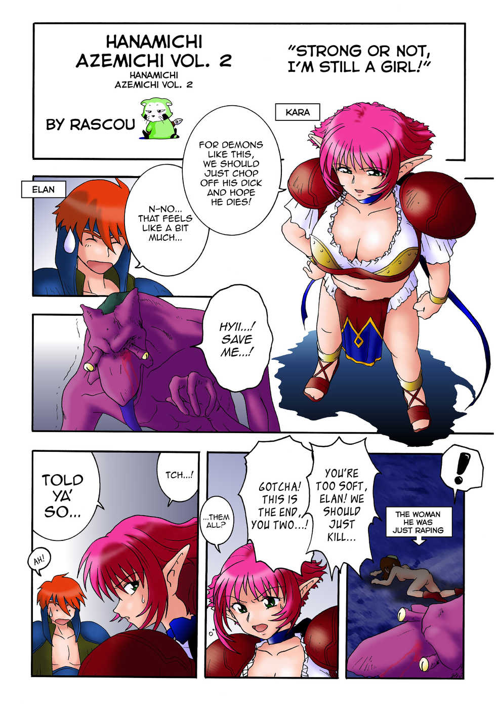 [Rascou (Rusera)] Hanamichi Azemichi Vol. 2 "Tsuyokute mo On'nanoko Nandaka-ra" | Strong or Not, I Am Still a Girl (Viper RSR) [English] [EHCOVE] - Page 3