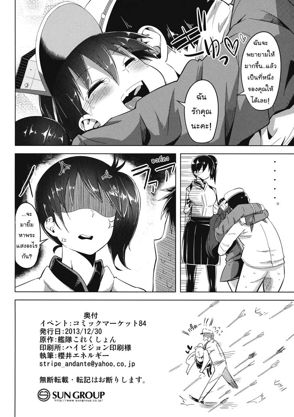 (C85) [Sakurai Dai Energy (Sakurai Energy)] Koisuru Otome no Miryoku wa Mune dake janai. (Kantai Collection -KanColle-) [Thai ภาษาไทย] [NatiSEELER] - Page 22