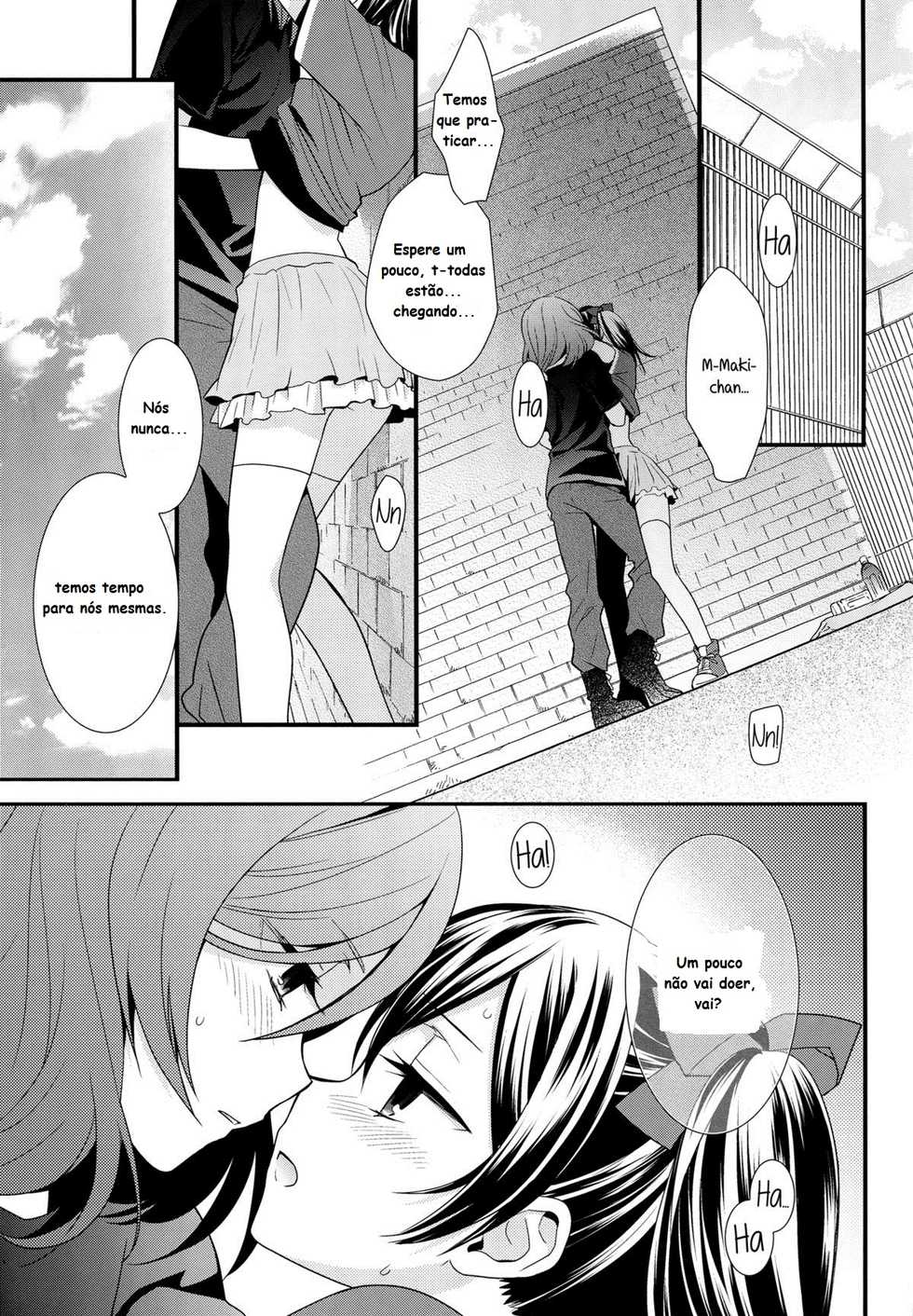 (Bokura no Love Live! 3) [Sweet Pea, COCOA BREAK (Ooshima Tomo, Ooshima Towa)] Prism Girls | Meninas Prisma (Love Live!) [Portuguese-BR] [Yurikos(as) Anônimos(as)] - Page 4