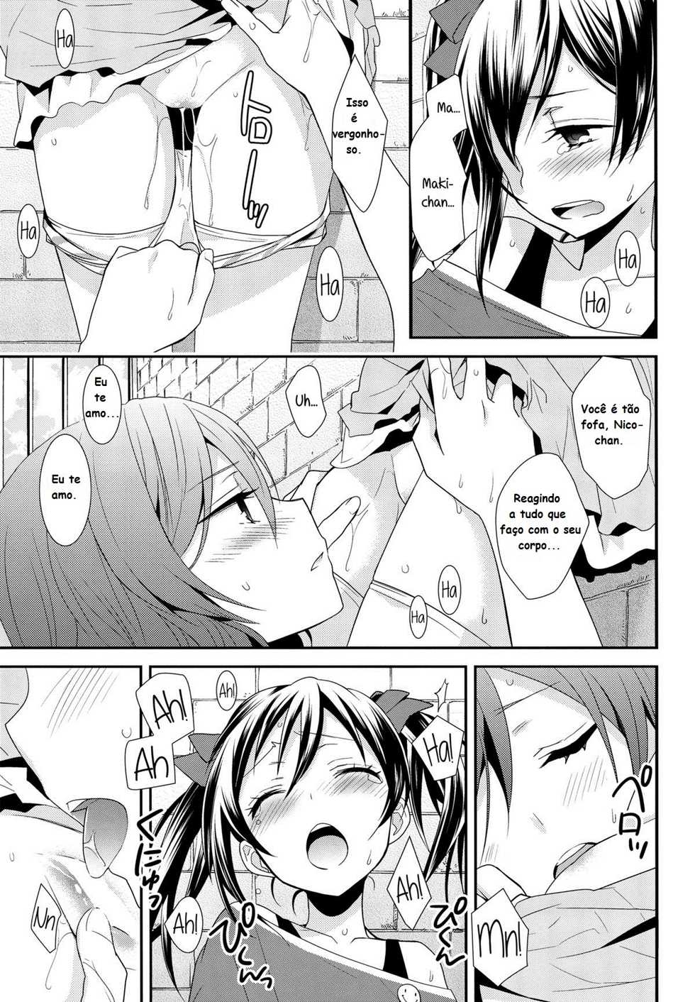 (Bokura no Love Live! 3) [Sweet Pea, COCOA BREAK (Ooshima Tomo, Ooshima Towa)] Prism Girls | Meninas Prisma (Love Live!) [Portuguese-BR] [Yurikos(as) Anônimos(as)] - Page 16