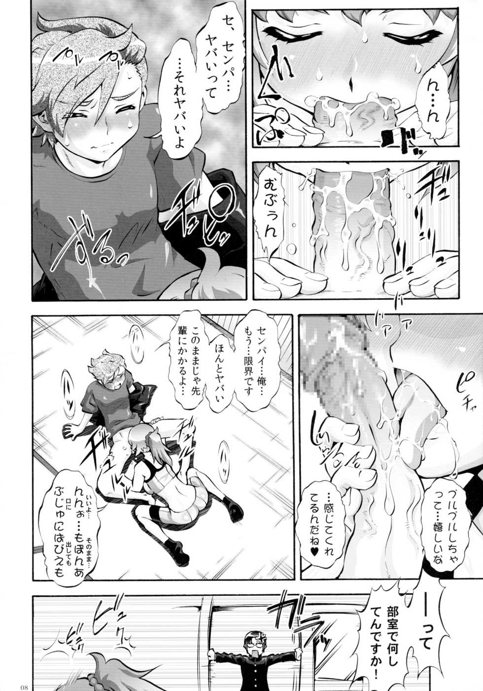 (C87) [Tsurikichi Doumei (Umedama Nabu, Mutsu Nagare)] Oshiete Try-san (Gundam Build Fighters Try, Majin Bone) - Page 8