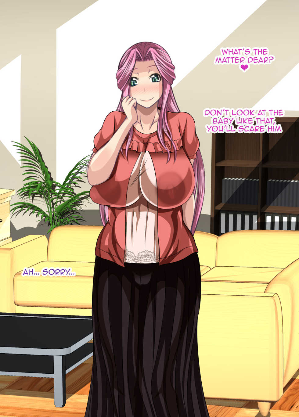 [Bitch Bokujou (Bokujou Nushi K)] Saimin Kazoku ~Itsunomanika Fuete Ita Aka-chan~ | Hypnotized Family - The Sudden Arrival of Our New Baby [English] [AkazaChan] - Page 9