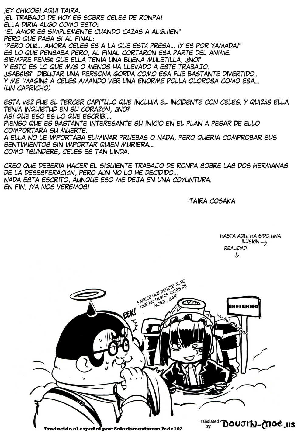 (COMIC1☆8) [Hirusuta (Taira Kosaka)] Mata Raisei de Aimashou. (Danganronpa) [Spanish] [Solarismaximum, fede102] - Page 22