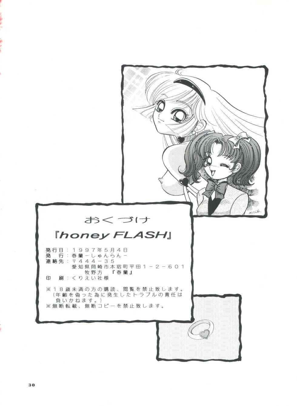 [Shunran (Yuuki Alice, Kudara Naizou, Nakajima Akira)] honey FLASH (Cutey Honey F) - Page 29