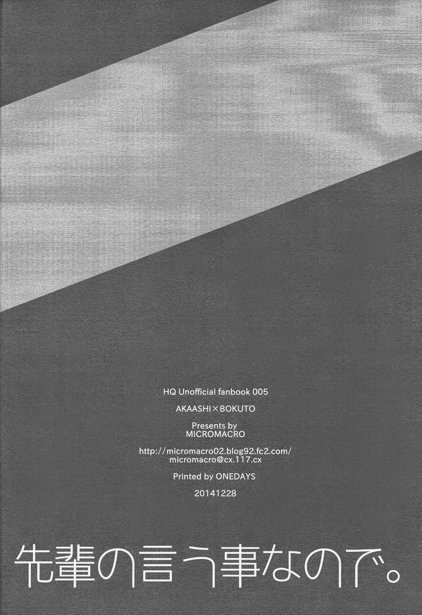 (C87) [MICROMACRO (Yamada Sakurako)] Senpai no Iu Koto Nanode. (Haikyuu!!) [English] - Page 25