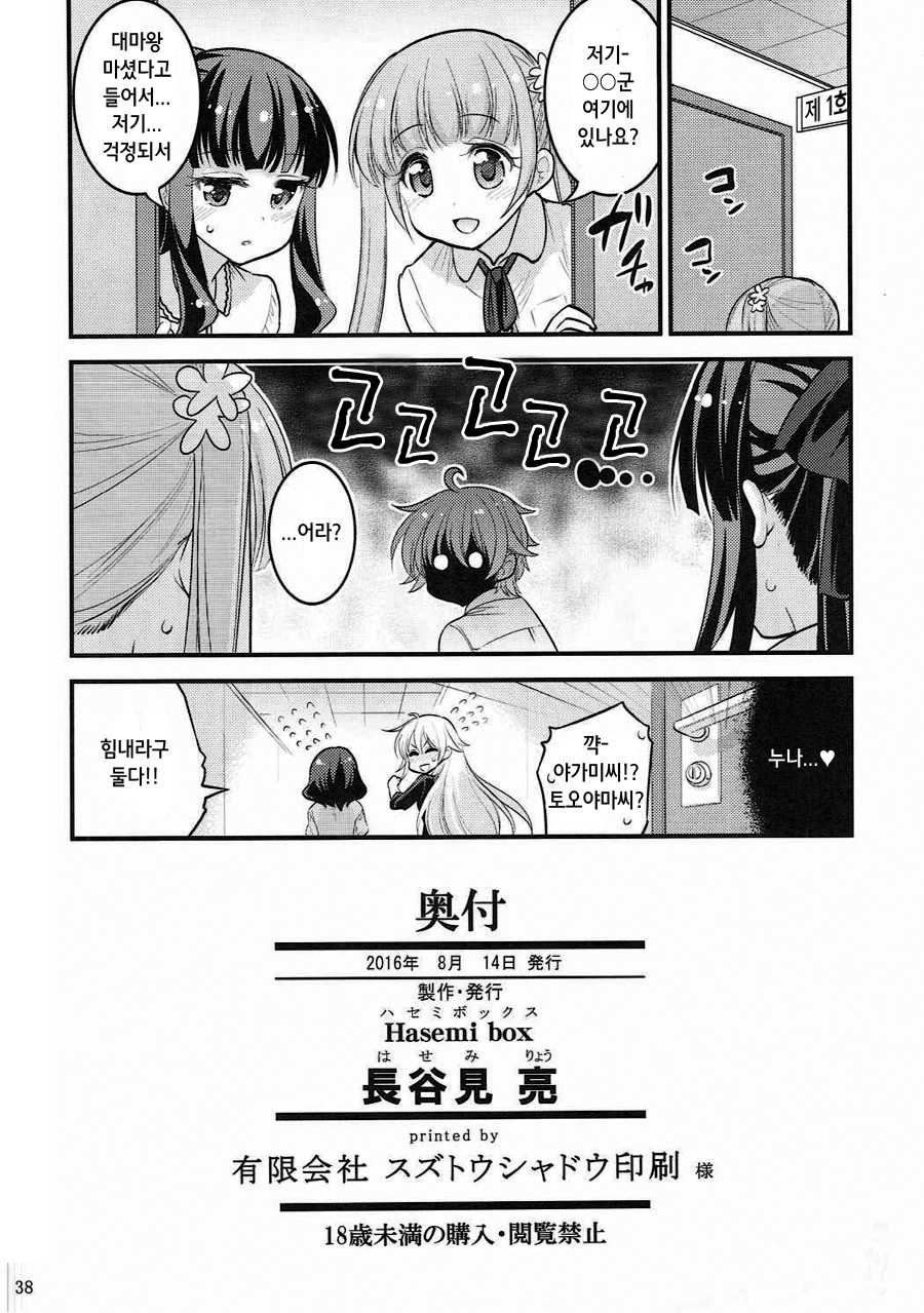(C90) [Hasemi Box (Hasemi Ryo)] Onee-chan to Shota no Otomari Days (NEW GAME!) [Korean] - Page 37
