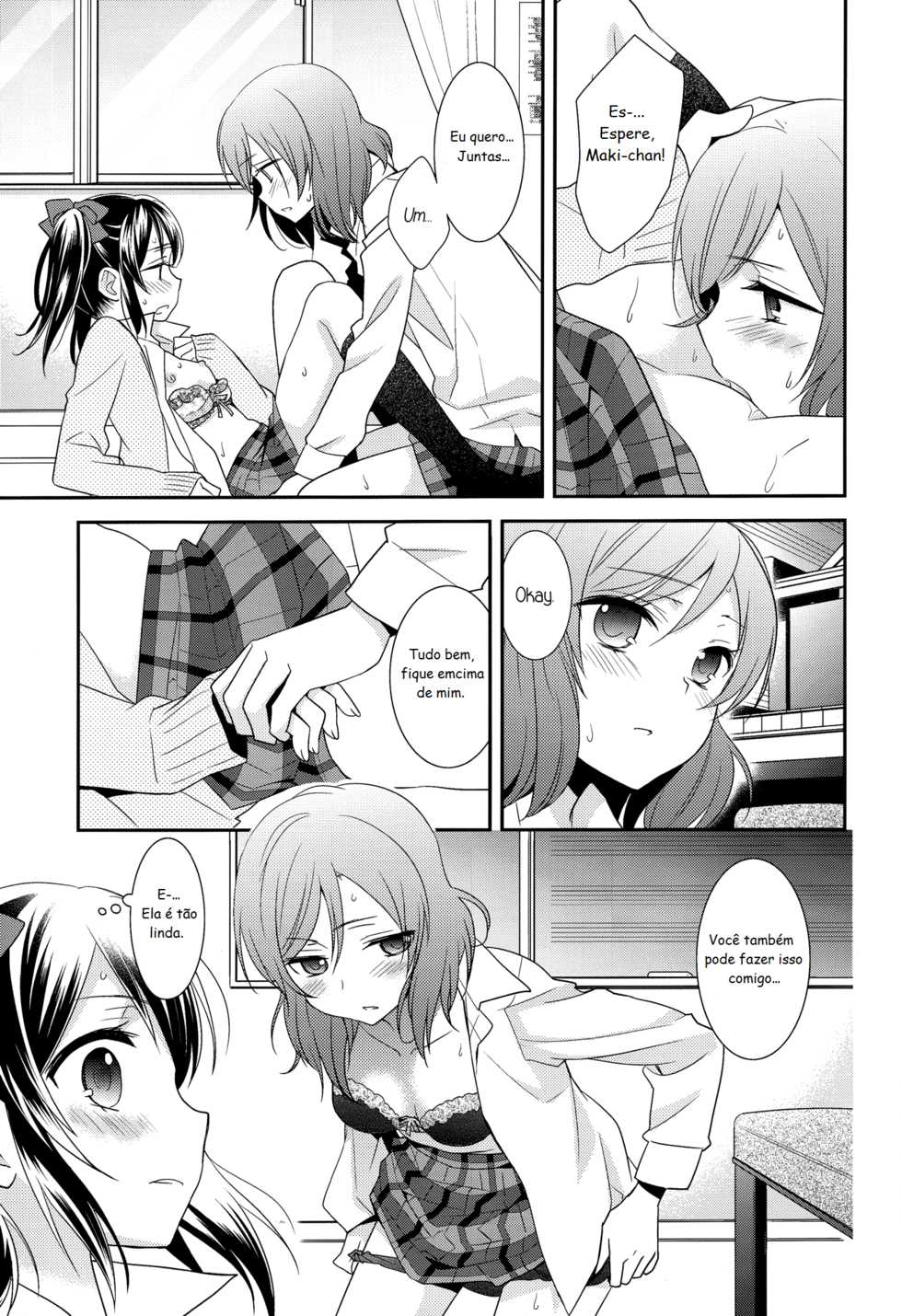 (Anata to Love Live! 5) [Sweet Pea (Ooshima Tomo)] Uchuu No.1 Idol Nico-nii ga Choro Sugi Maki-chan ni Okoru no wa Atarimae desu. (Love Live!) [Portuguese-BR] [Yurikos(as) Anônimos(as)] - Page 19