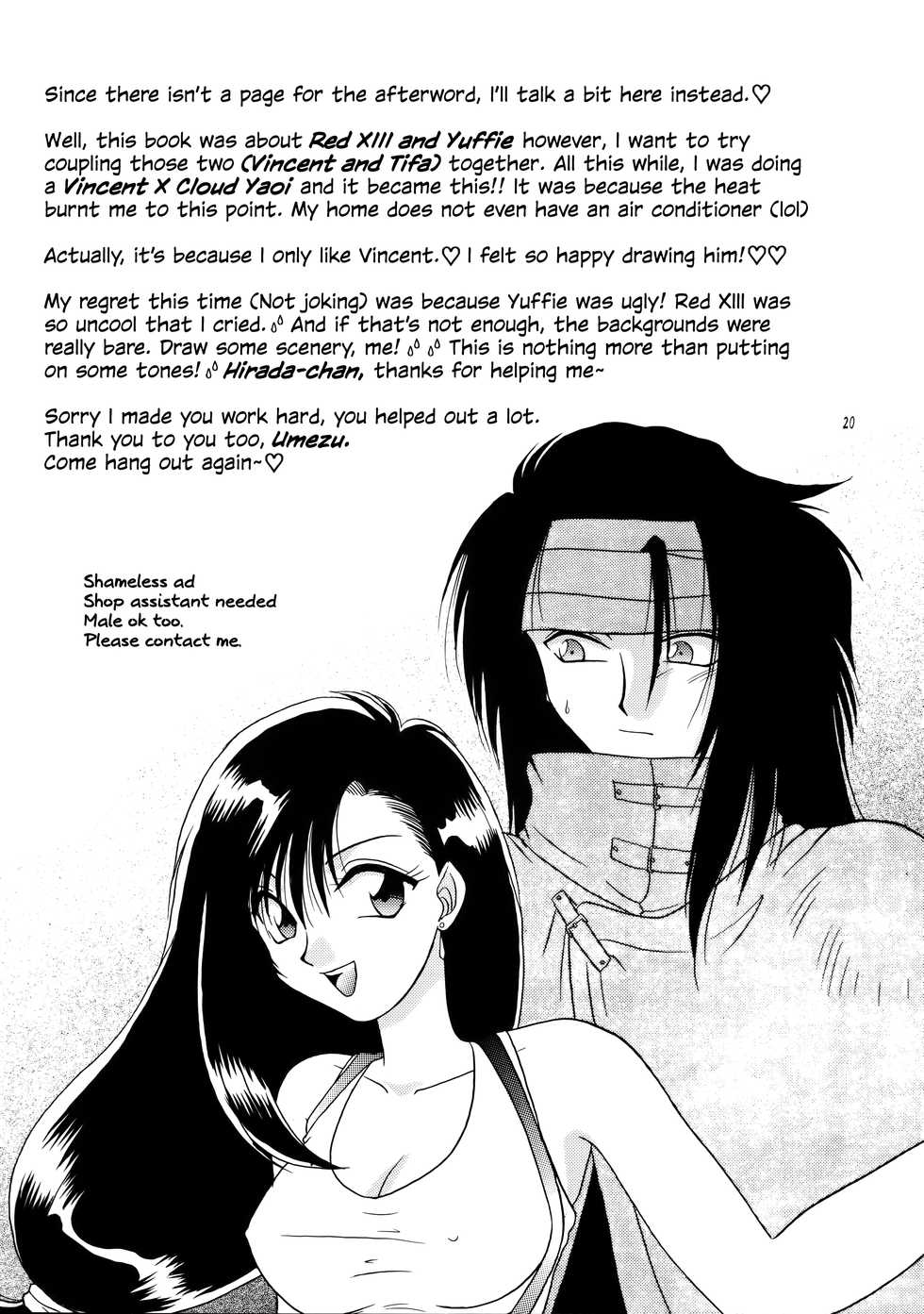 [Hitsujigumo (Masaki You)] Shoujo to Yajuu | The Girl and the Beast (Final Fantasy VII) [English] [EHCOVE] - Page 20