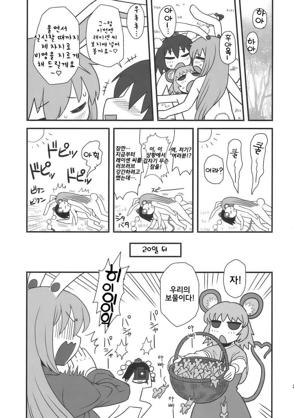 (C77) [Kakumei Seifu Kouhoushitsu (Kamiya Suzuka, RADIOHEAD)] Lunatic Udon | 루나틱 우동 (Touhou Project) [Korean] [팀☆면갤] - Page 23