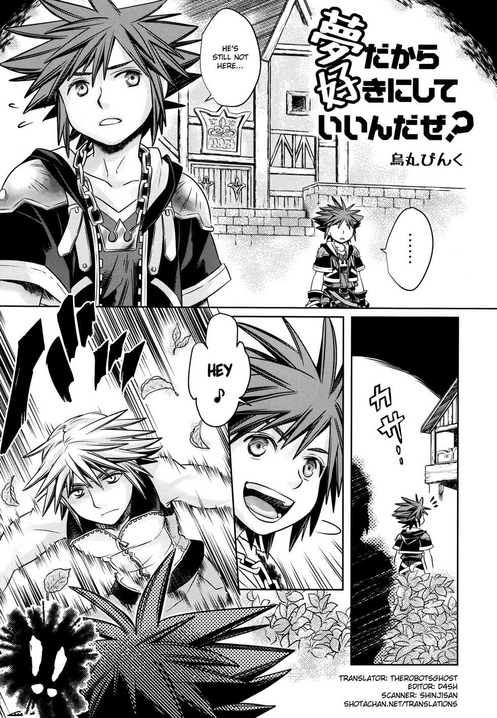 (C87) [Karasuma Pink Higashiiru (Karasuma Pink)] Yume Dakara Suki ni Shite ii nda ze? (Kingdom Hearts) [English] {Shotachan} - Page 4
