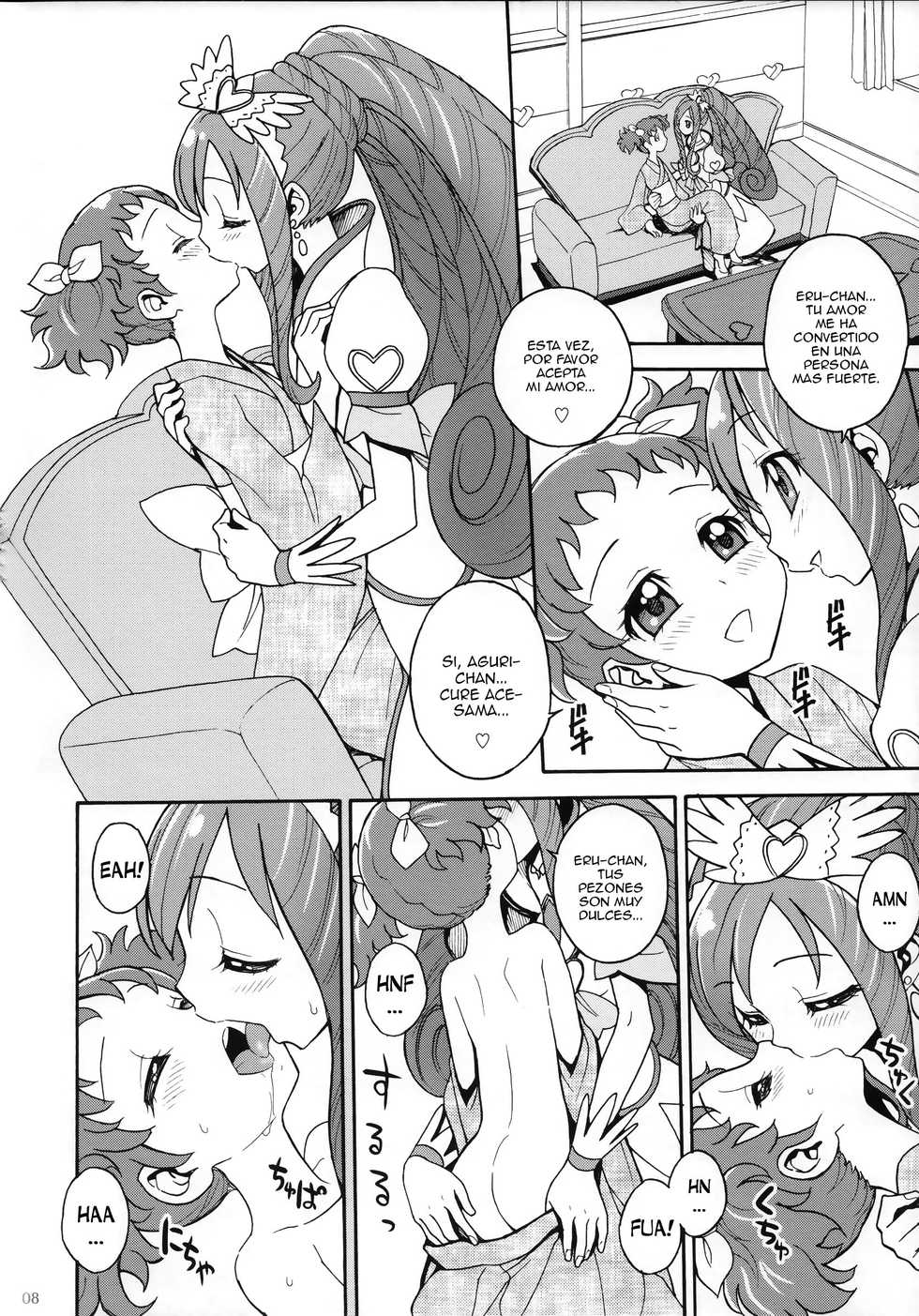 (Futaket 9.5) [Jam Kingdom (Jam Ouji)] Agu x Eru Petit Mariage (Dokidoki! PreCure) [Spanish] [ElMoeDela8] - Page 7